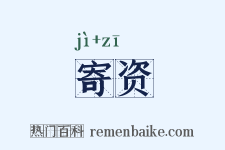 寄资是什么意思的图片
